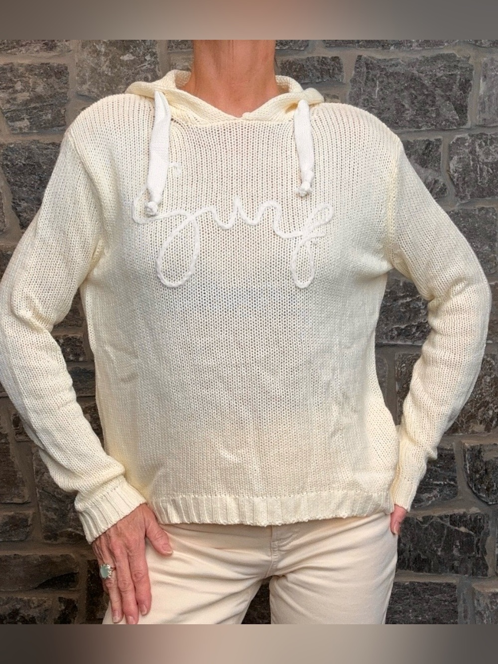 SURF Hoodie Sweater Butter Yellow from Vintage Havana size MEDIUM - Picture 5 of 14